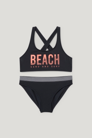 C&A Bikini Lycra® Xtra Life™ 2 Piece Zwemkleding Zwart | FAE-084316