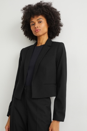 C&A Blazer- Regular Fit With Recycled Polyester Jassen Zwart | SEQ-189365