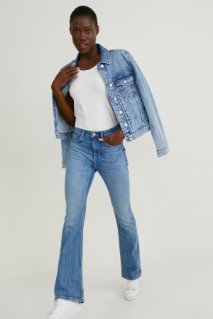 C&A Bootcut High Taille Jeans Blauw Lichtblauw | VYN-467921