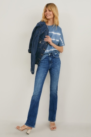 C&A Bootcut High Taille Jeans Blauw | SNL-140657