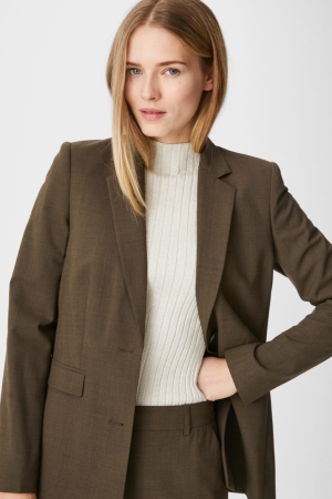 C&A Business Blazer Jassen Donkergroen | BGV-398420