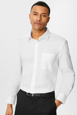 C&A Business Regular Fit Extra-Sleeve s Easy-iron Overhemd Wit | ZKP-539670