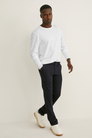 C&A Chinos Slim Fit Flex Lycra® Recycled Broek Zwart | DQU-270984