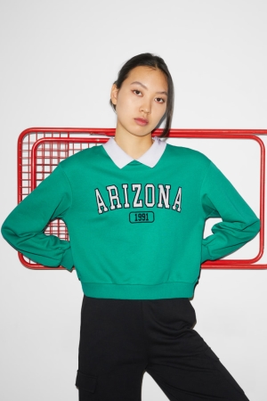 C&A Clockhouse 2-in-1 Look Sweatshirts Groen | TOG-293076