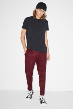 C&A Clockhouse Joggers Broek Donkerrood | OXF-619250