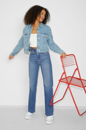 C&A Clockhouse Loose Fit High Taille Jeans Blauw | AUF-172854