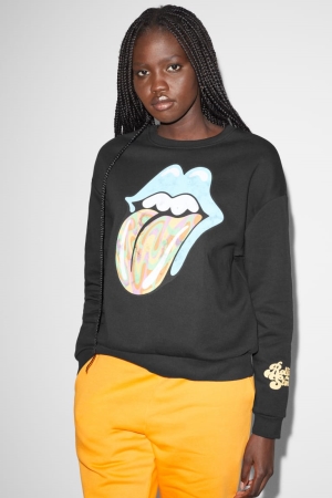 C&A Clockhouse Rolling Stones Sweatshirts Zwart | ZUC-162590