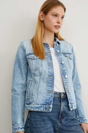 C&A Denim Jassen Blauw Lichtblauw | PKT-834162