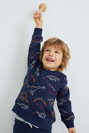 C&A Dinosaur Set And Joggers 2 Piece Sweatshirts Donkerblauw | TWR-690834