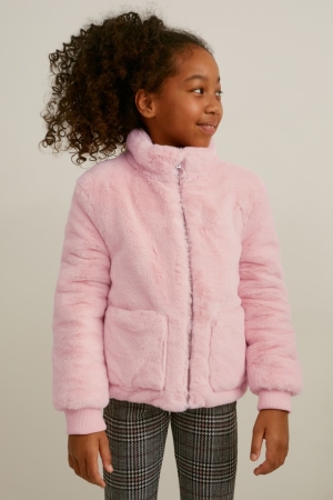 C&A Faux Fur Jassen Roze | HNE-564792