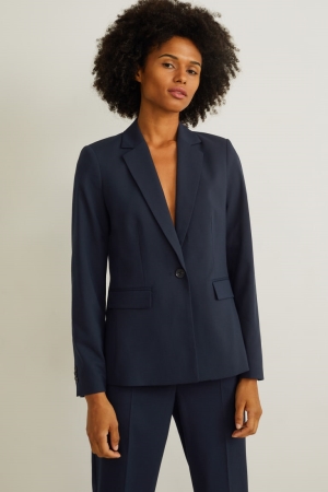 C&A Fitted Recycled Blazer Donkerblauw | ISL-673450