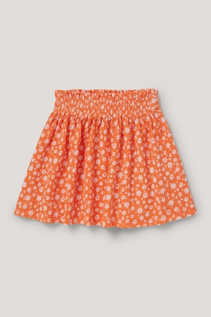 C&A Floral Rokken Oranje | XIH-386710