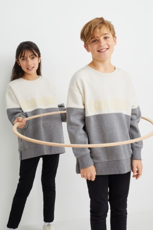 C&A Genderneutral Organic Katoenen Sweatshirts Lichtgrijs | ERA-726018