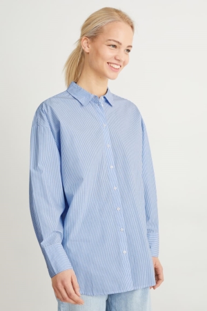 C&A Gestreept Blouse Blauw Wit | LNC-916805