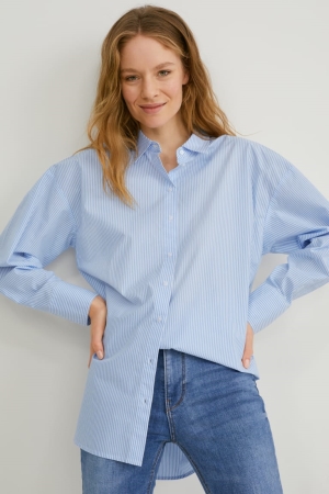 C&A Gestreept Blouse Blauw Wit | NJW-402936