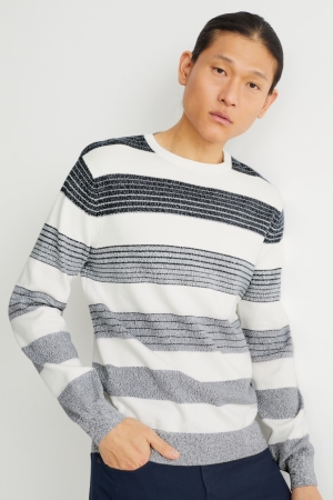 C&A Gestreept Jumpers Wit Blauw | GTL-147203