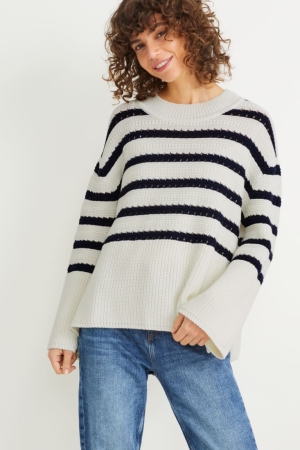 C&A Gestreept Jumpers Wit | IEH-654017