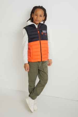 C&A Gewatteerd Gilet Recycled Jassen Oranje | GZR-012936