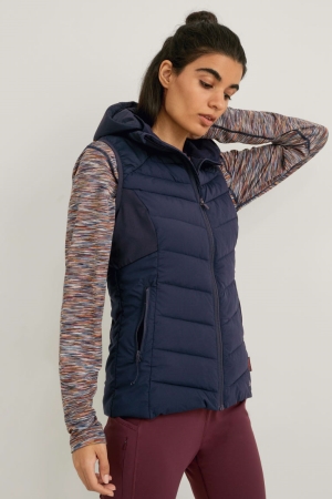 C&A Gewatteerd Gilet With Hood Thermolite® Ecomade Jassen Donkerblauw | JOR-394602