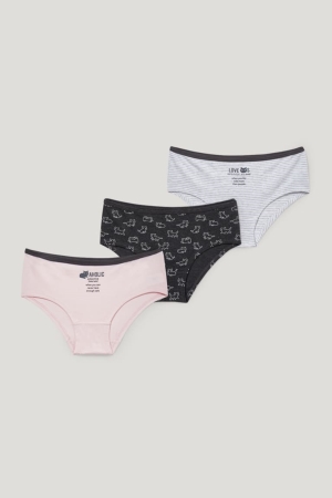 C&A Multipack Of 3 Briefs Organic Katoenen Ondergoed Roze | XTM-845762