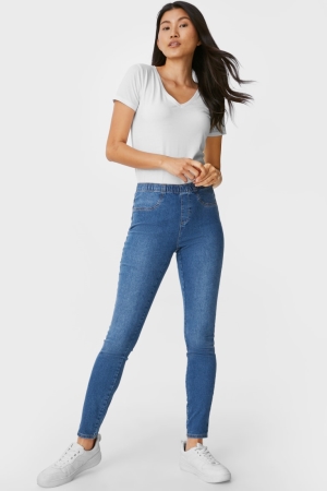 C&A Multipack Of 3 Jegging Mid Taille Jeans Blauw | UFX-981270