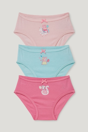 C&A Multipack Of 3 Peppa Pig Briefs Organic Katoenen Ondergoed Roze | MSB-359760