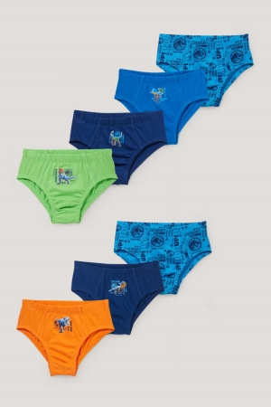 C&A Multipack Of 7 Jurassic World Briefs Organic Katoenen Ondergoed Lichtblauw | NCS-304671