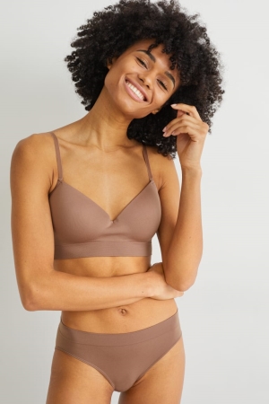 C&A Non-wired Bra Gewatteerd Seamless Ondergoed Bruin | GON-952437