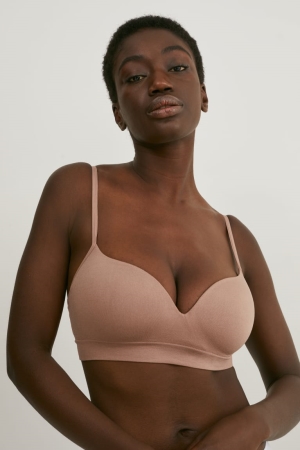 C&A Non-wired Bra Gewatteerd Seamless Ondergoed Nougat | PTD-814053