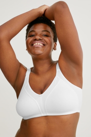 C&A Non-wired Minimiser Bra Organic Katoenen Ondergoed Wit | QNV-560892