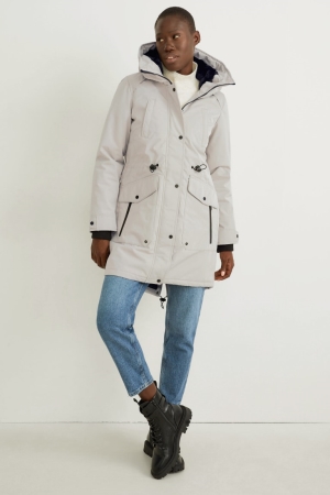 C&A Parka With Hood Jassen Creme | SKU-241068