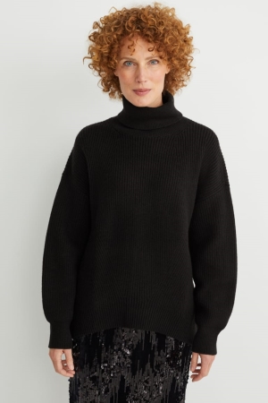 C&A Polo Neck Jumpers Zwart | MOH-237041