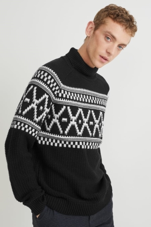 C&A Polo Neck Jumpers Zwart | MVZ-498273