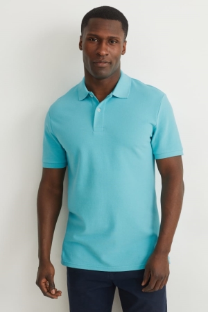 C&A Polo Organic Katoenen Overhemd Turquoise | QHV-421960