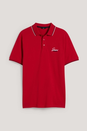 C&A Polo Overhemd Donkerrood | BIV-095263