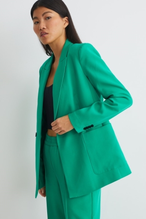 C&A Regular Fit Recycled Blazer Groen | IPL-630927