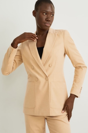 C&A Regular Fit Recycled Blazer Lichtbruin | DLR-167405