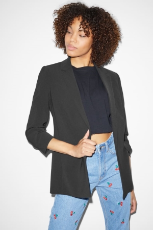 C&A Relaxed Fit With Recycled Polyester Blazer Zwart | YXM-273648