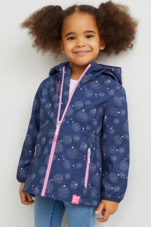 C&A Softshell With Hood Patterned Jassen Donkerblauw | EJG-568739