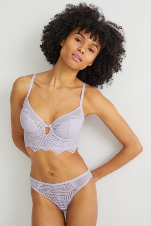 C&A Underwire Bra Demi Gewatteerd Ondergoed Lichtpaars | TIO-460791