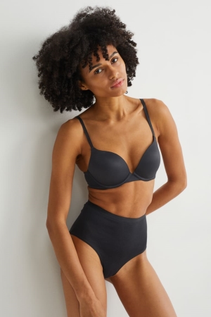 C&A Underwire Bra Demi Gewatteerd Push-up Ondergoed Zwart | NVF-493708