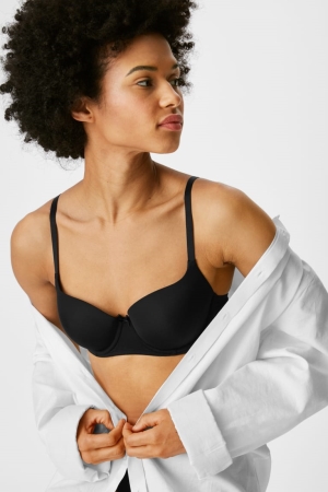 C&A Underwire Bra Full Coverage Gewatteerd Ondergoed Zwart | XNG-698031