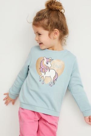 C&A Unicorn Sweatshirts Lichtblauw | YXF-936081