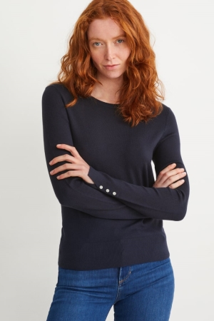 C&A With Lenzing™ Ecovero™ Jumpers Donkerblauw | LFX-149206