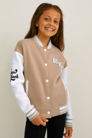 C&A Zip-through Sweatshirts Beige | CBW-475203