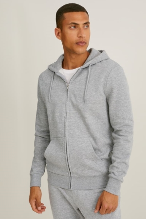 C&A Zip-through With Hood Organic Katoenen Sweatshirts Grijs | FSK-031765