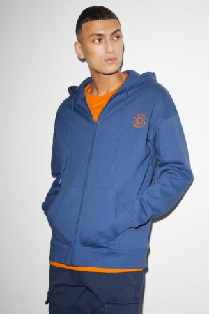 C&A Zip-through With Hood Sweatshirts Blauw | WDN-483297