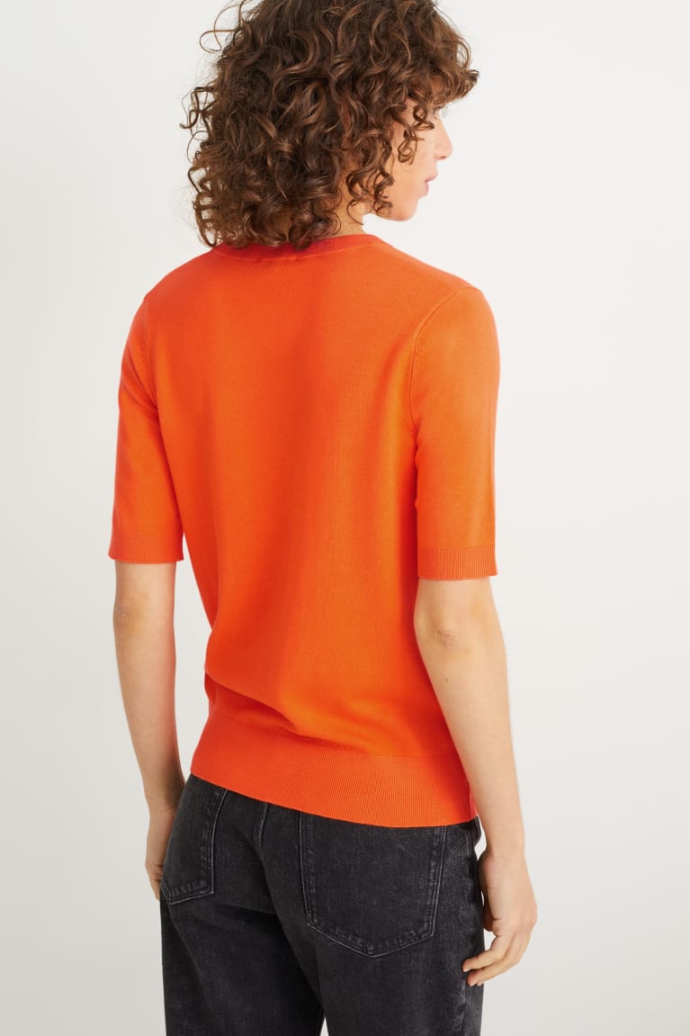 C&A Basic Lenzing™ Ecovero™ Jumpers Donkeroranje | SRD-263485