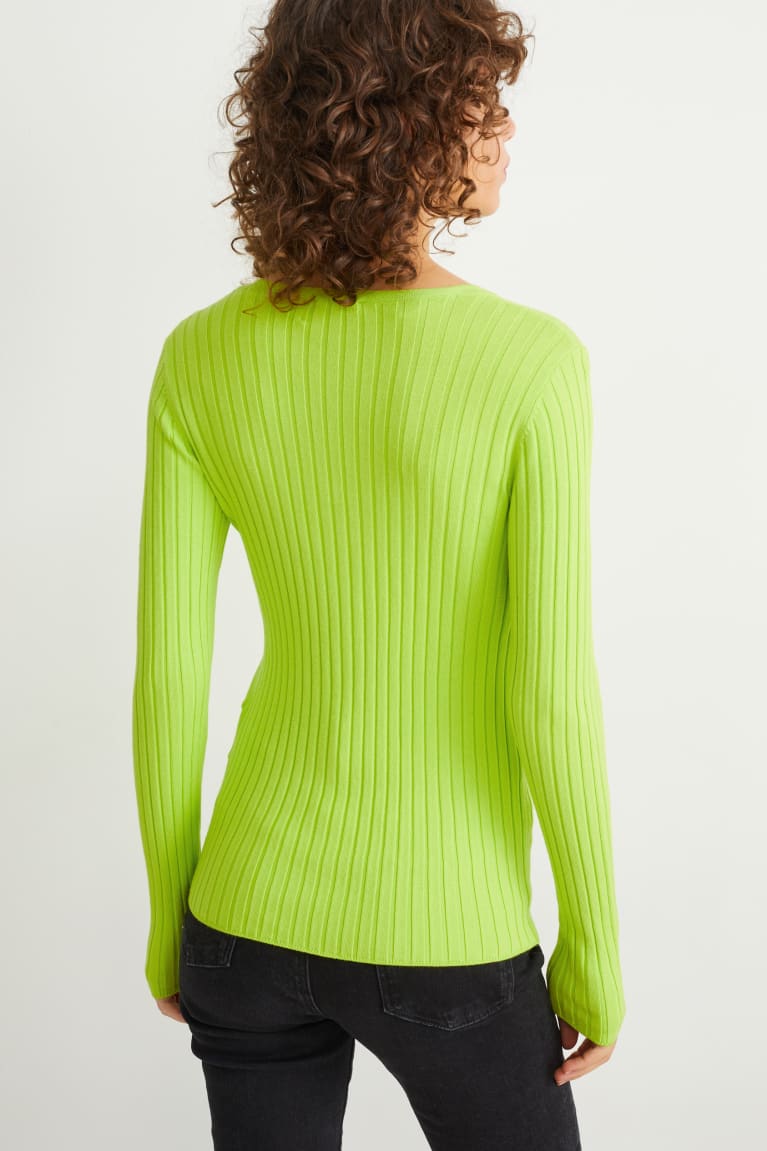 C&A Basic With Lenzing™ Ecovero™ Jumpers Lichtgroen | UVB-560423