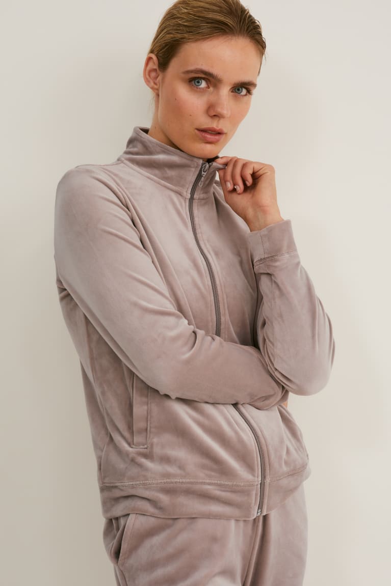 C&A Basic Zip-through Sweatshirts Grijs | TNH-265974